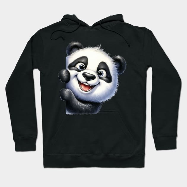 Cute Panda Playing Peek a Boo Hoodie by 1AlmightySprout